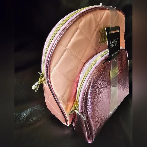 Badgley Mischka Cosmetics Bag Set Includes travel bottle NWT - Picture 3 of 7